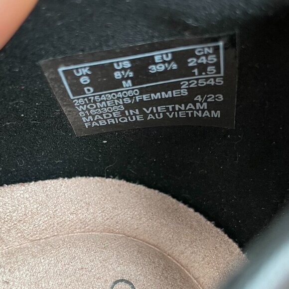 Clarks Collection Ultimate Comfort Slip On 1" Heel Patent Toe Shoes Black Sz 8.5 - Picture 9 of 10